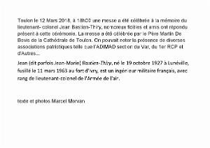 2018 03 12 TOULON MESSE A LA MEMOIRE DU LIEUTNANT COLONEL JEAN BASTIEN THIRY (0)